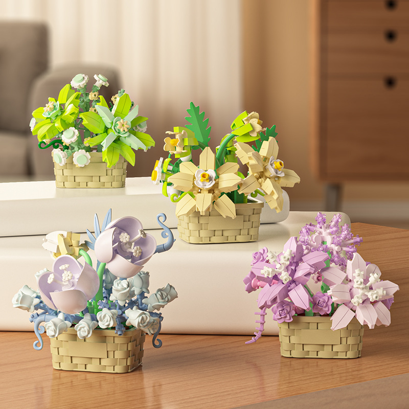 DIY MOC Plantes en pot (rose,  - Bonsai Garden Lego Set avis et prix